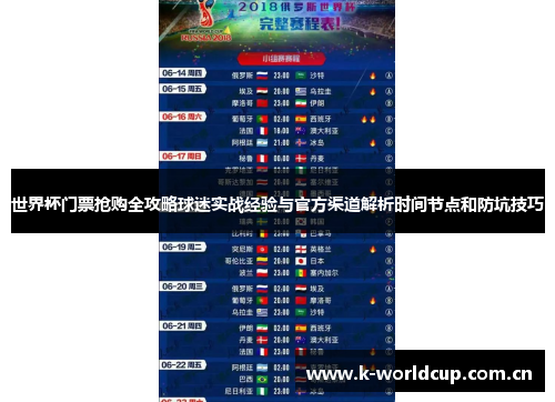 世界杯门票抢购全攻略球迷实战经验与官方渠道解析时间节点和防坑技巧 世界杯门票抢购全攻略球迷实战经验与官方渠道解析时间节点和防坑技巧